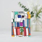 Carte postale Abstraite "City Map" (Debout devant)