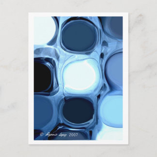 Carte postale abstraite de bleu