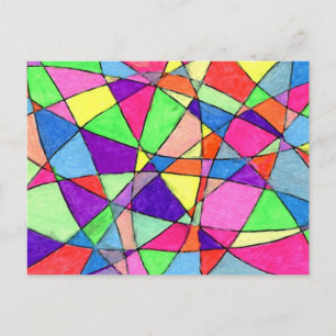 Carte postale abstraite Design "Verre Tissé"