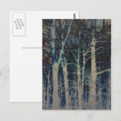 Carte postale Abstraite d'hiver texturée (Devant / Derrière)