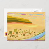 Carte postale Abstraite Digital Desert Landscape A (Devant / Derrière)