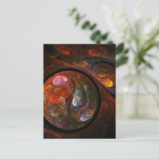 Carte postale Abstraite Fluid Connection (Debout devant)