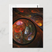 Carte postale Abstraite Fluid Connection (Devant / Derrière)