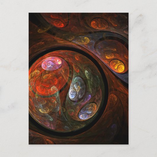 Carte postale Abstraite Fluid Connection (Devant)