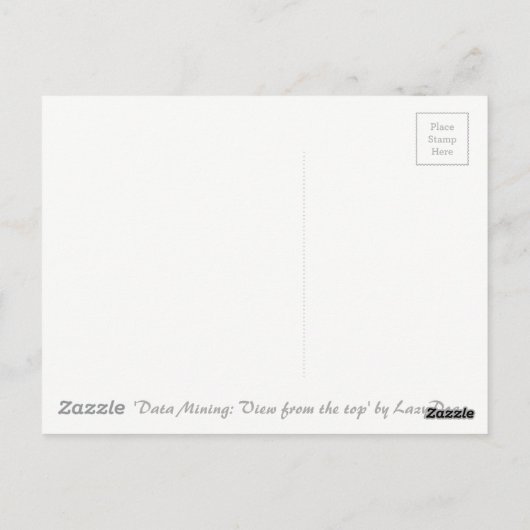 Carte postale Abstraite Fractale "Data Mining" (Dos)