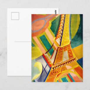 Carte Postale abstraite géométrique colorée par Robert Delaunay