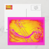 Carte postale Abstraite "Hot rose" (Devant / Derrière)