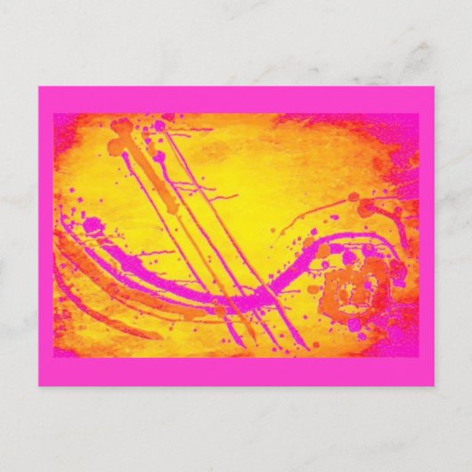Carte postale Abstraite "Hot rose" (Devant)