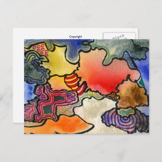 Carte postale Abstraite "Mites and Tites" (Devant / Derrière)