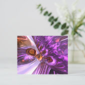 Carte postale Abstraite Papillon violet (Debout devant)