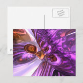 Carte postale Abstraite Papillon violet (Devant / Derrière)
