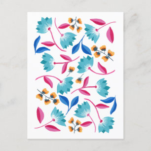 Carte postale Abstraite peinte en bleu clair