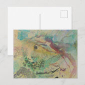 Carte postale abstraite peinture art acrylique car (Devant / Derrière)