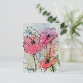 Carte postale Abstraite Pink Poppies (Debout devant)
