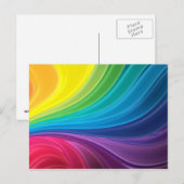 Carte postale Abstraite Rainbow Swirl (Devant / Derrière)