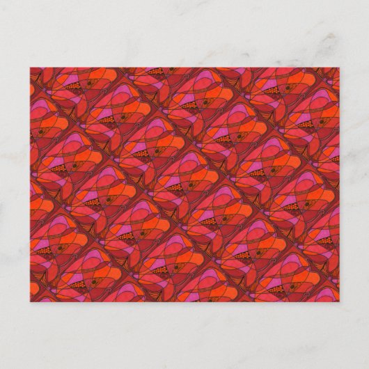 Carte postale Abstraite "Study in Reds" (Devant)