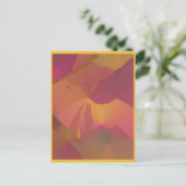 Carte postale Abstraite Sunset Art violet / Or (Debout devant)