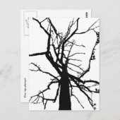 Carte postale Abstraite supérieure de l'arborescen (Devant / Derrière)