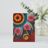 Carte postale Abstraite Vector Art couleur florale (Debout devant)