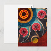 Carte postale Abstraite Vector Art couleur florale (Devant / Derrière)