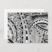 Carte Postale Abstraite ville moderne noire et blanche (Devant / Derrière)