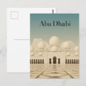 Carte Postale Abu Dhabi Grand Mosque View (Devant / Derrière)