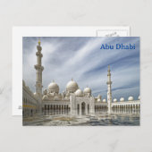 Carte Postale Abu Dhabi Vintage Travel Tourism Ad (Devant / Derrière)