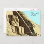 Carte Postale abu simbel assis (Devant / Derrière)