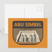 Carte Postale Abu Simbel Egypt Travel Art Retro (Devant / Derrière)