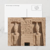 Carte Postale abu simbel hiéroglyphes (Devant / Derrière)