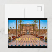 Carte Postale Abudhabi - Palais (Devant / Derrière)