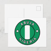Carte Postale Abuja Nigeria (Devant / Derrière)