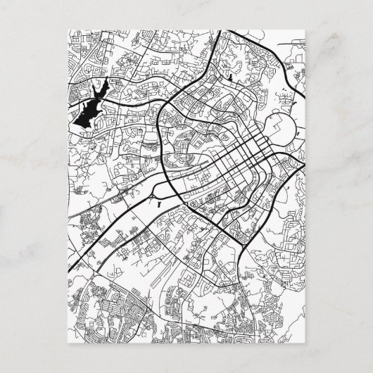 Carte Postale Abuja Nigeria Map (Devant)