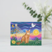 Carte Postale Abyssinian (rouge 18) - Twilight (horiz) (Debout devant)