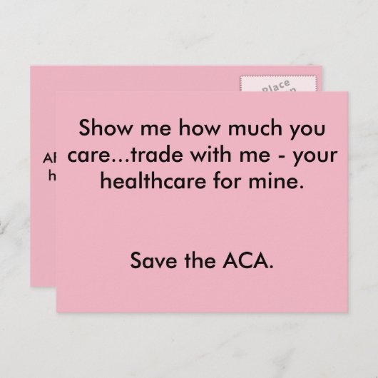 CARTE POSTALE ACA (Devant / Derrière)