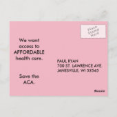 CARTE POSTALE ACA (Dos)