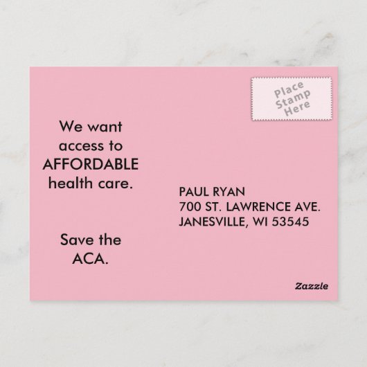 CARTE POSTALE ACA (Dos)