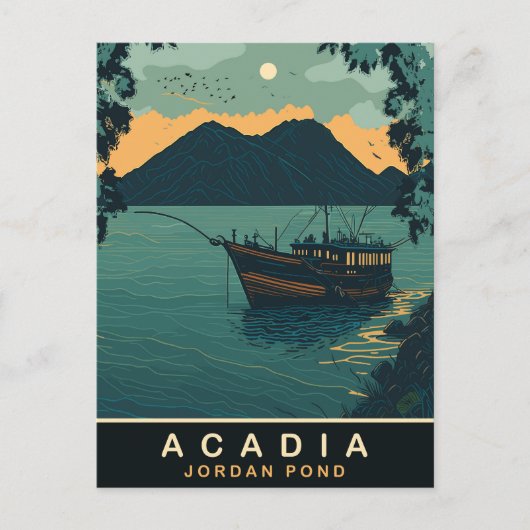 Carte Postale Acadia, Jordan Pond, Voyage (Devant)