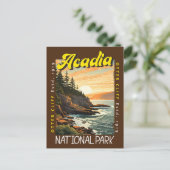 Carte Postale Acadia National Park Otter Cliff en détresse (Debout devant)