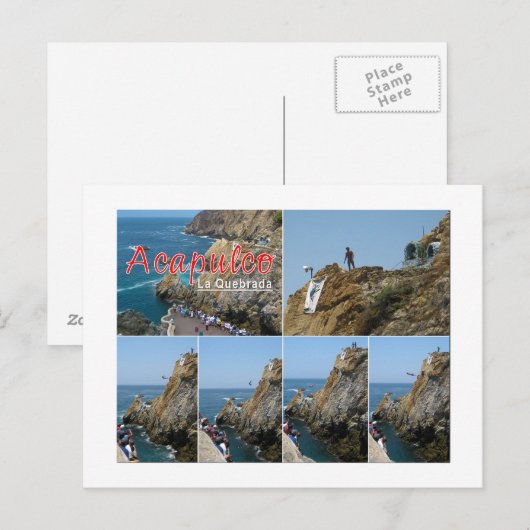 Carte postale Acapulco - La Quebrada (Devant / Derrière)