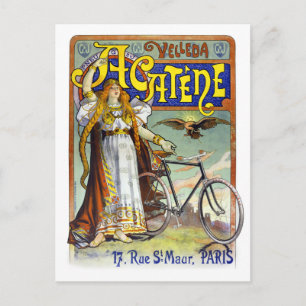 Carte Postale Acatène Velleda Poster Publicité Vintage Française