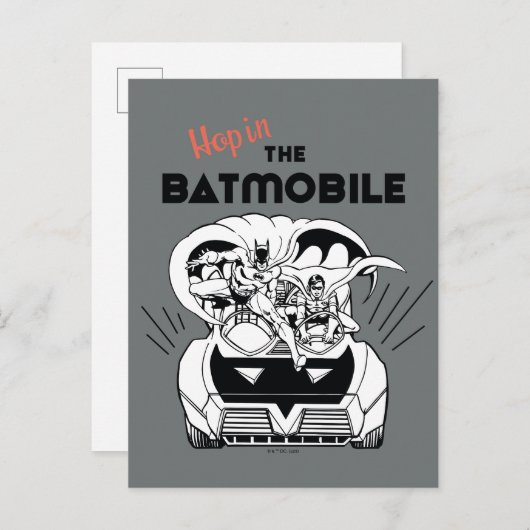 Carte Postale Accéder au Batmobile (Devant / Derrière)