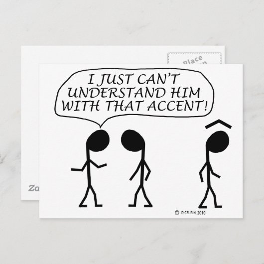 Carte Postale Accent (Devant / Derrière)