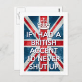 Carte Postale Accent britannique (Devant / Derrière)