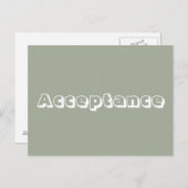 Carte Postale Acceptation (Devant / Derrière)