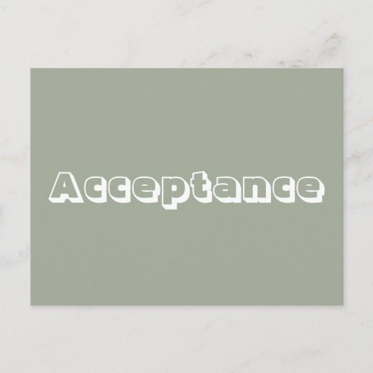 Carte Postale Acceptation (Devant)
