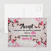Carte Postale Acceptation Motivationnelle Citation Inspirationne (Devant / Derrière)