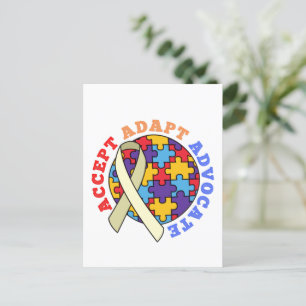 Carte Postale Accepter Adapter Défendre-Ruban Mondial de Sensibi