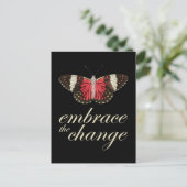 Carte Postale Accepter le changement rose (Debout devant)