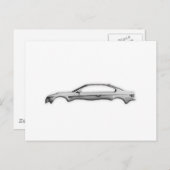 Carte Postale Accessoire de mode 3D Carbon Car M3 Transparent (Devant / Derrière)